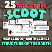 Structure of the Earth SCOOT TASK CARDS Game - No Prep Earth Science Review
