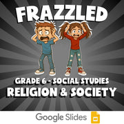 Religion & Society FRAZZLED Socials Game - No Prep Grade 6 Review Activity