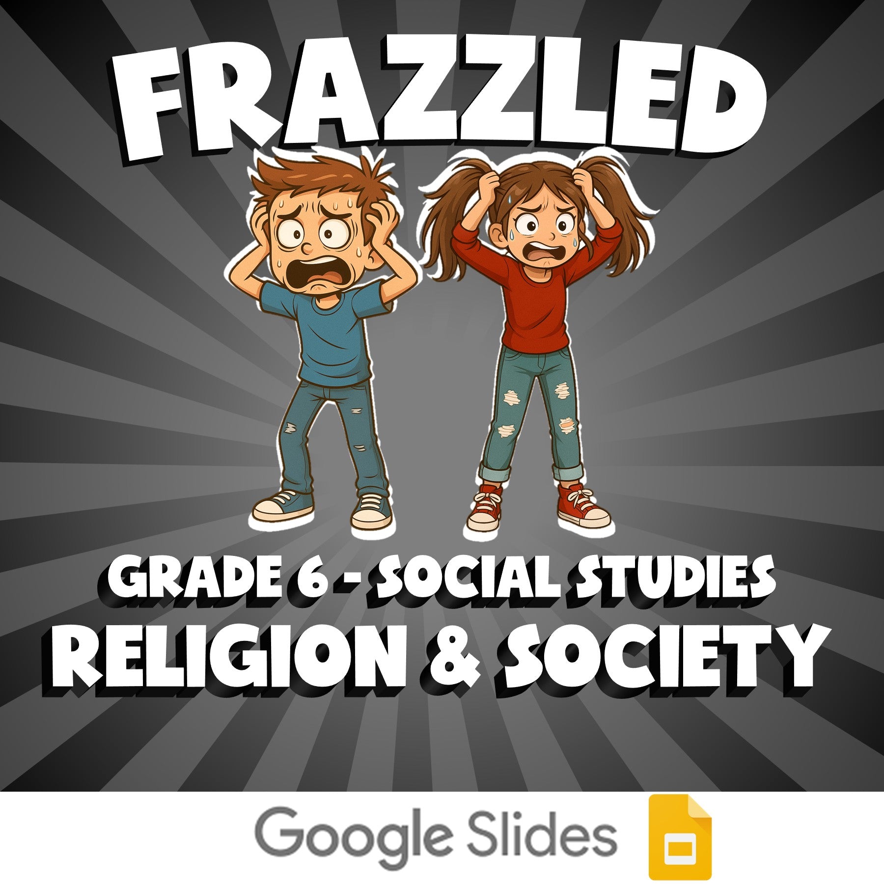 Religion & Society FRAZZLED Socials Game - No Prep Grade 6 Review Activity