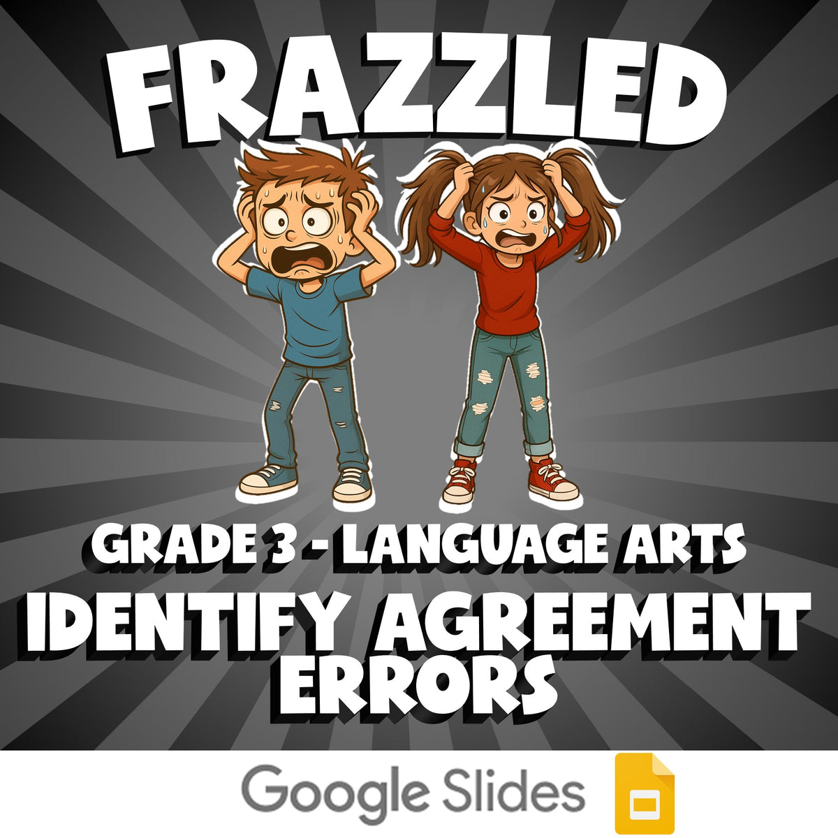 Identify Agreement Errors FRAZZLED ELA Game - No Prep Grade 3 Review Activity