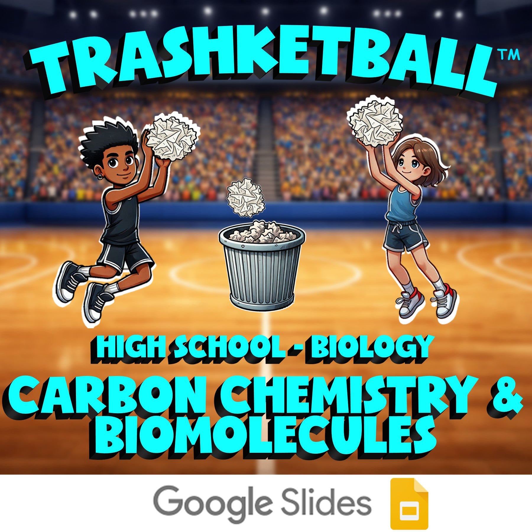 Carbon Chemistry & Biomolecules TRASHKETBALL Science Game - No Prep Biology
