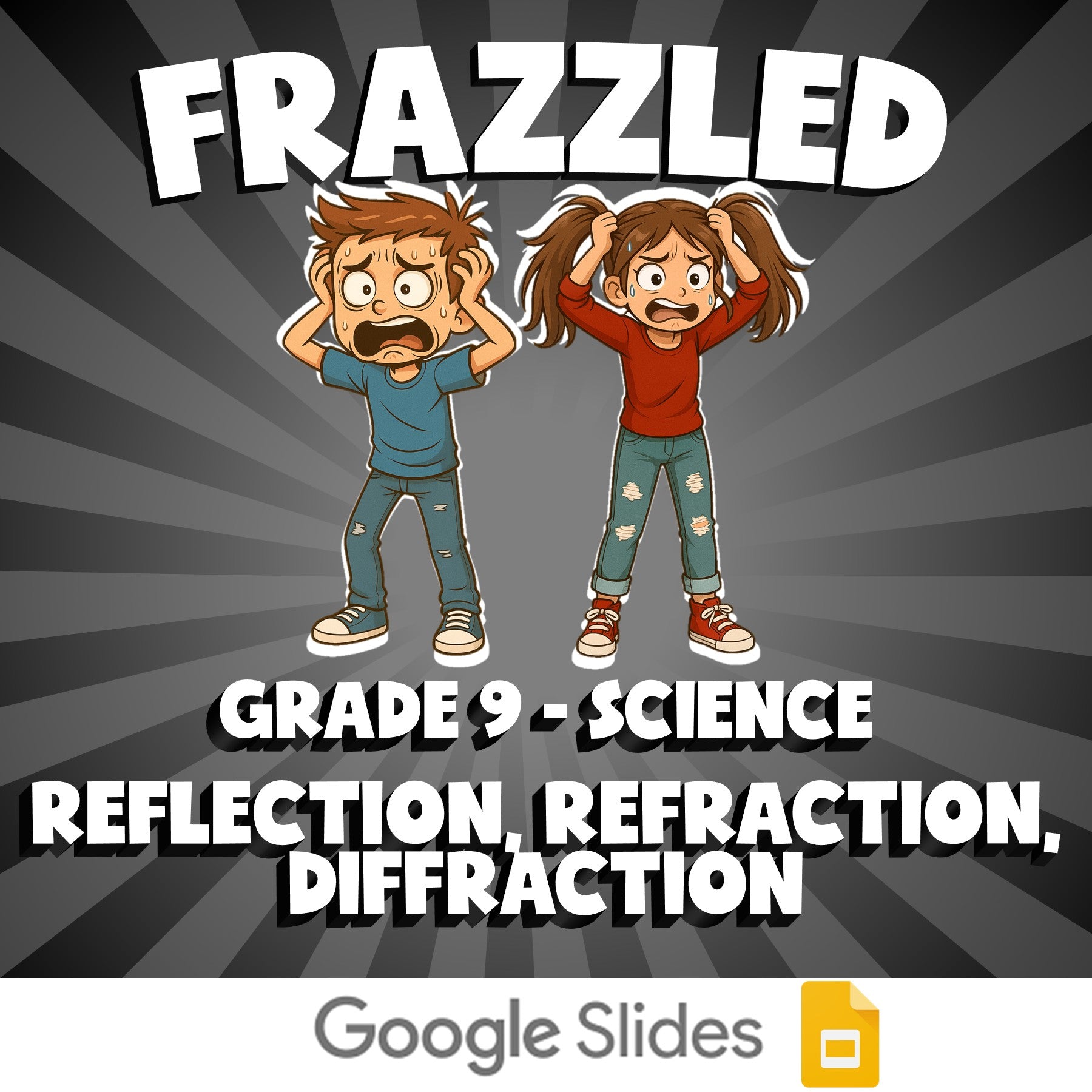 Reflection, Refraction, Diffraction FRAZZLED Science Game - No Prep Grade 9