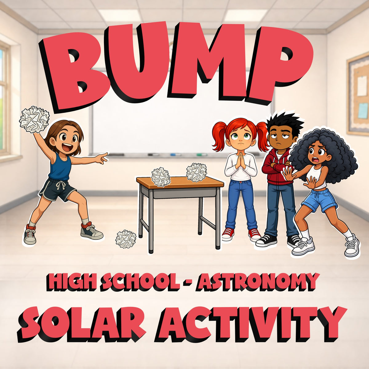 Solar Activity BUMP Science Game - No Prep Astronomy Review Activity
