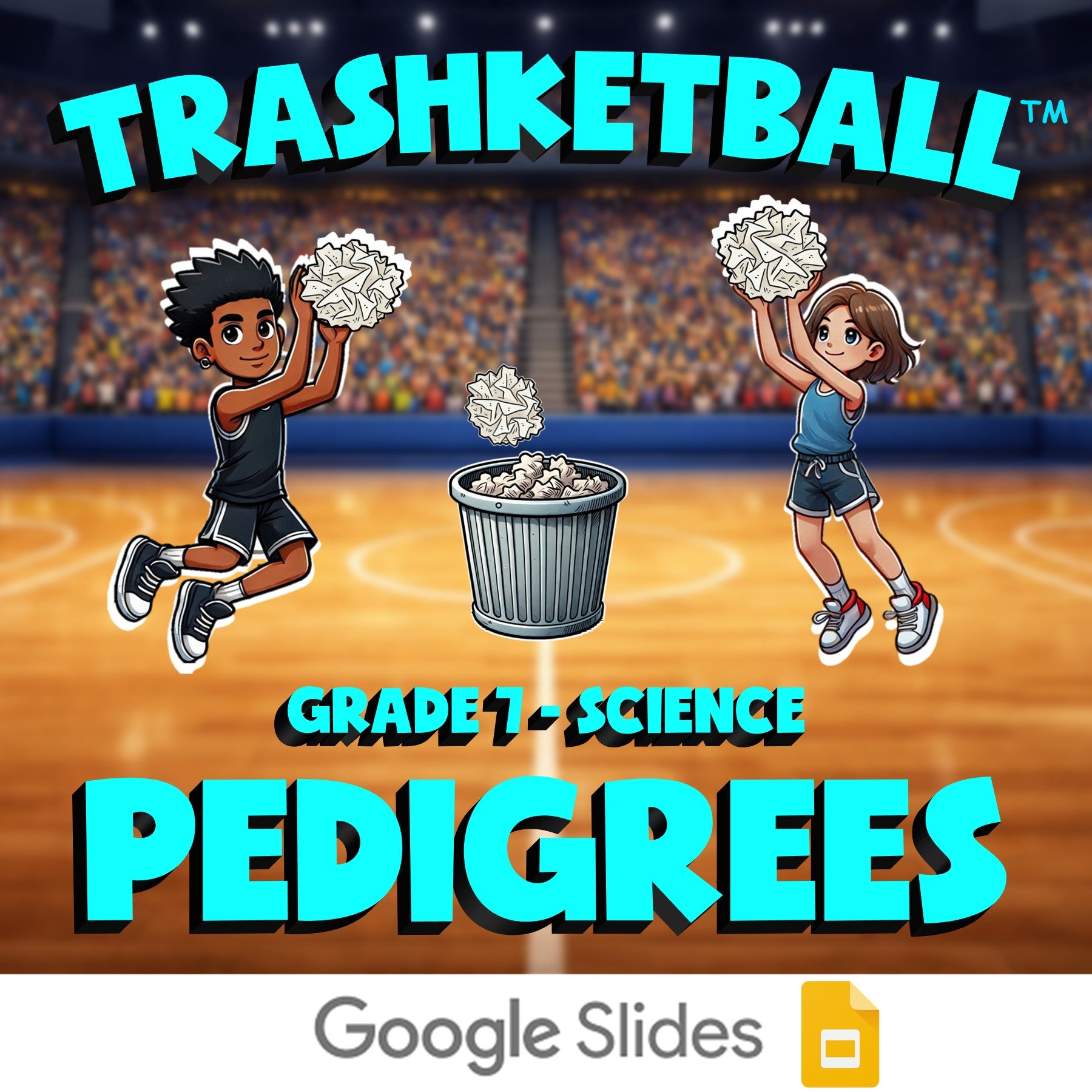 Pedigrees TRASHKETBALL Science Game - No Prep Grade 7 Review Activity