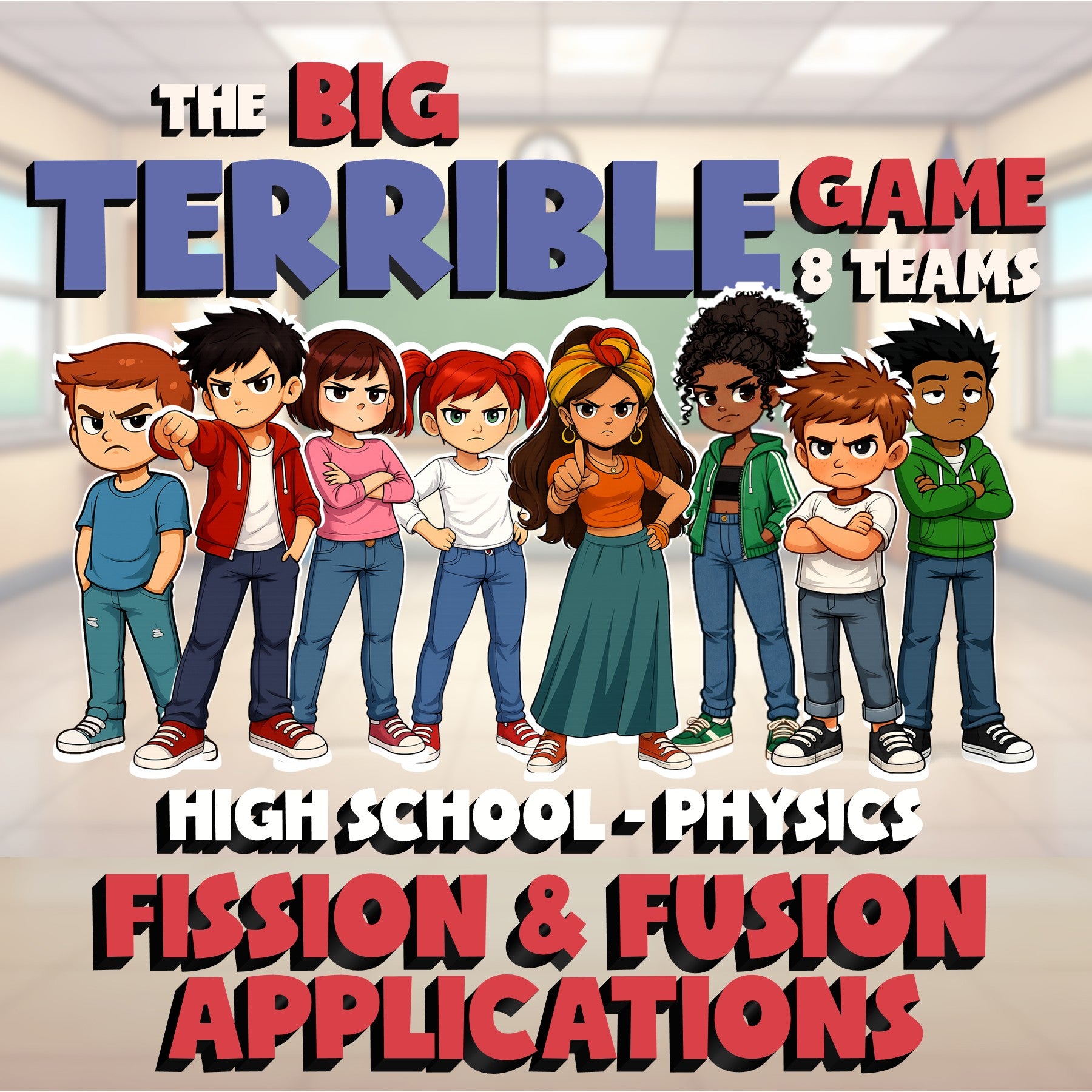 Fission & Fusion Applications BIG TERRIBLE GAME - No Prep Physics Science Review