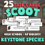 Keystone Species SCOOT TASK CARDS Science Game - No Prep AP Biology Review