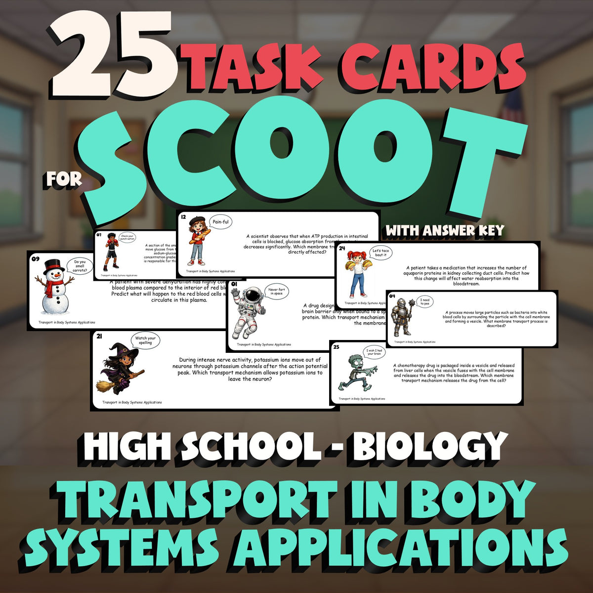 Transport in Body Systems Applications SCOOT TASK CARDS Science Game - Biology