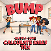 Calculate Sales Tax BUMP Math Game - No Prep Grade 6 Review Activity