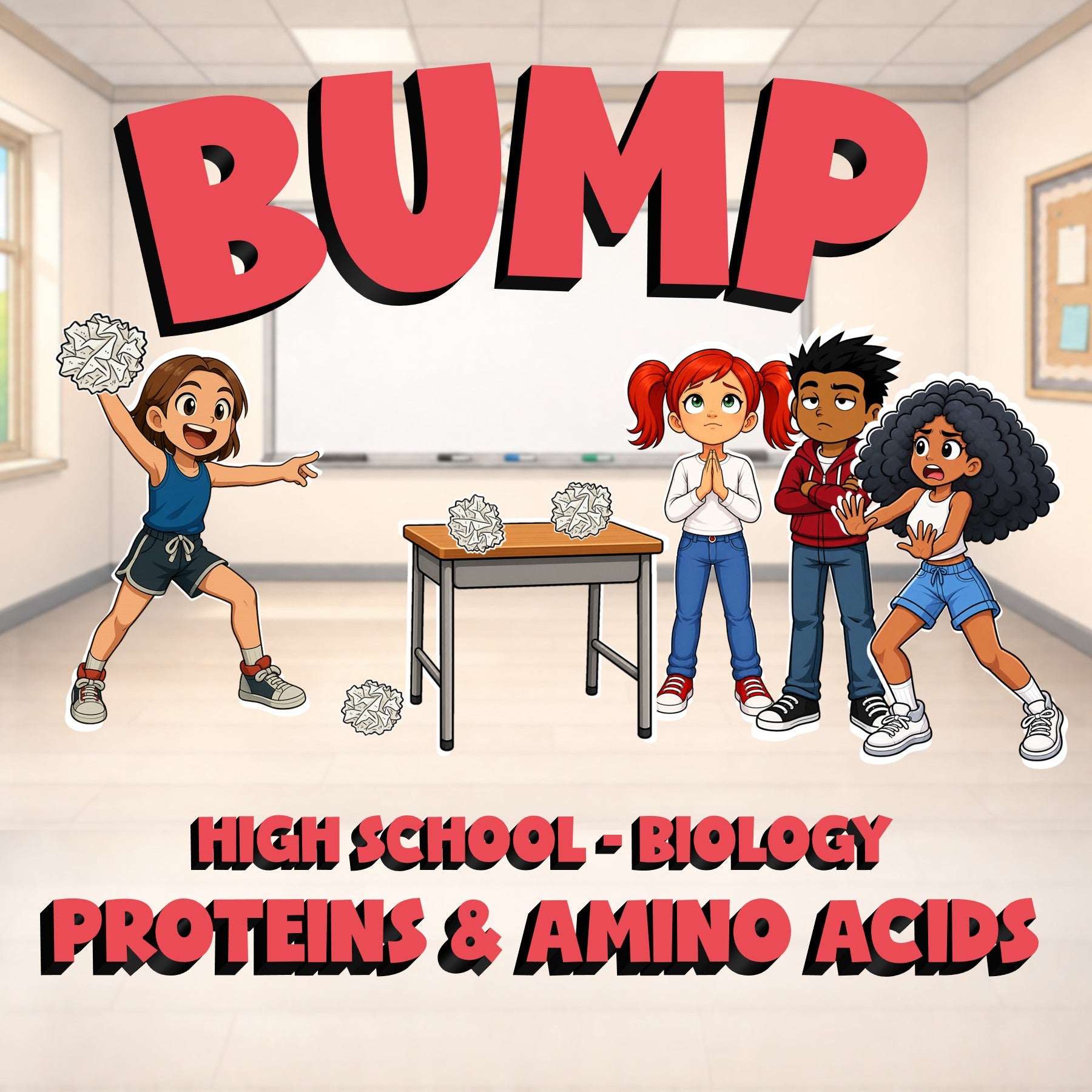 Proteins & Amino Acids BUMP Science Game - No Prep Biology Review Activity