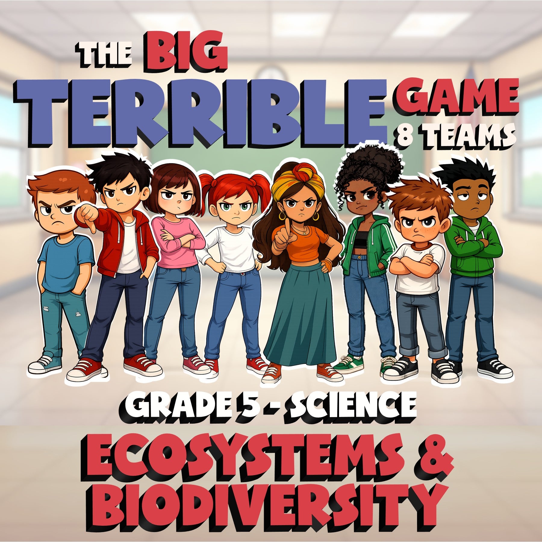 Ecosystems & Biodiversity BIG TERRIBLE GAME - No Prep Grade 5 Science Review