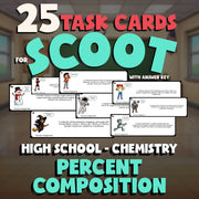 Percent Composition SCOOT TASK CARDS Science Game - No Prep Chemistry Review