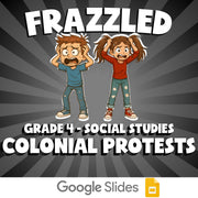 Colonial Protests FRAZZLED Socials Game - No Prep Grade 4 Review Activity