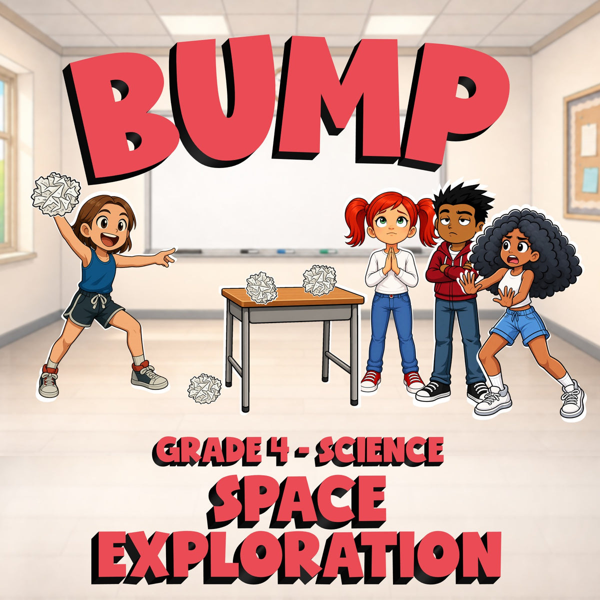 Space Exploration BUMP Science Game - No Prep Grade 4 Review Activity