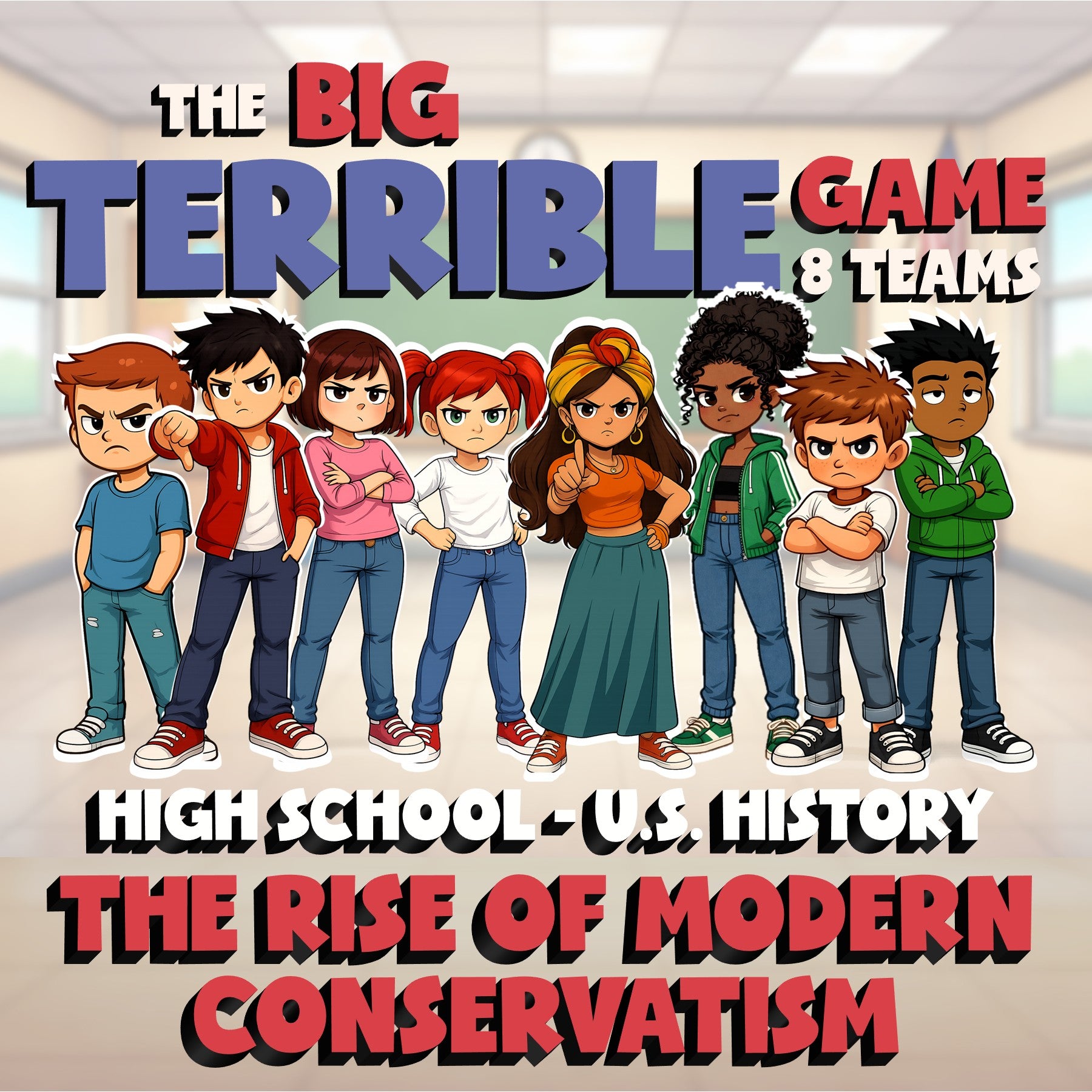 The Rise of Modern Conservatism BIG TERRIBLE GAME - No Prep U.S. History Review