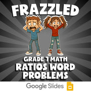 Ratios Word Problems FRAZZLED Math Game - No Prep Grade 7 Review Activity
