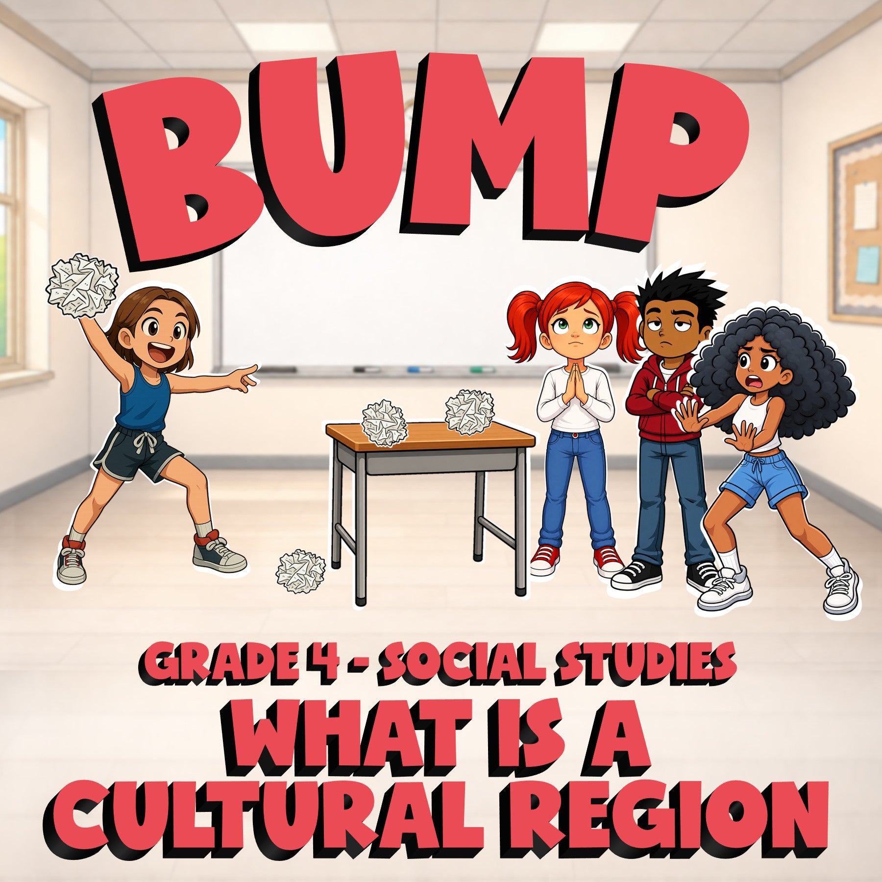 What Is a Cultural Region BUMP Socials Game - No Prep Grade 4 Review Activity