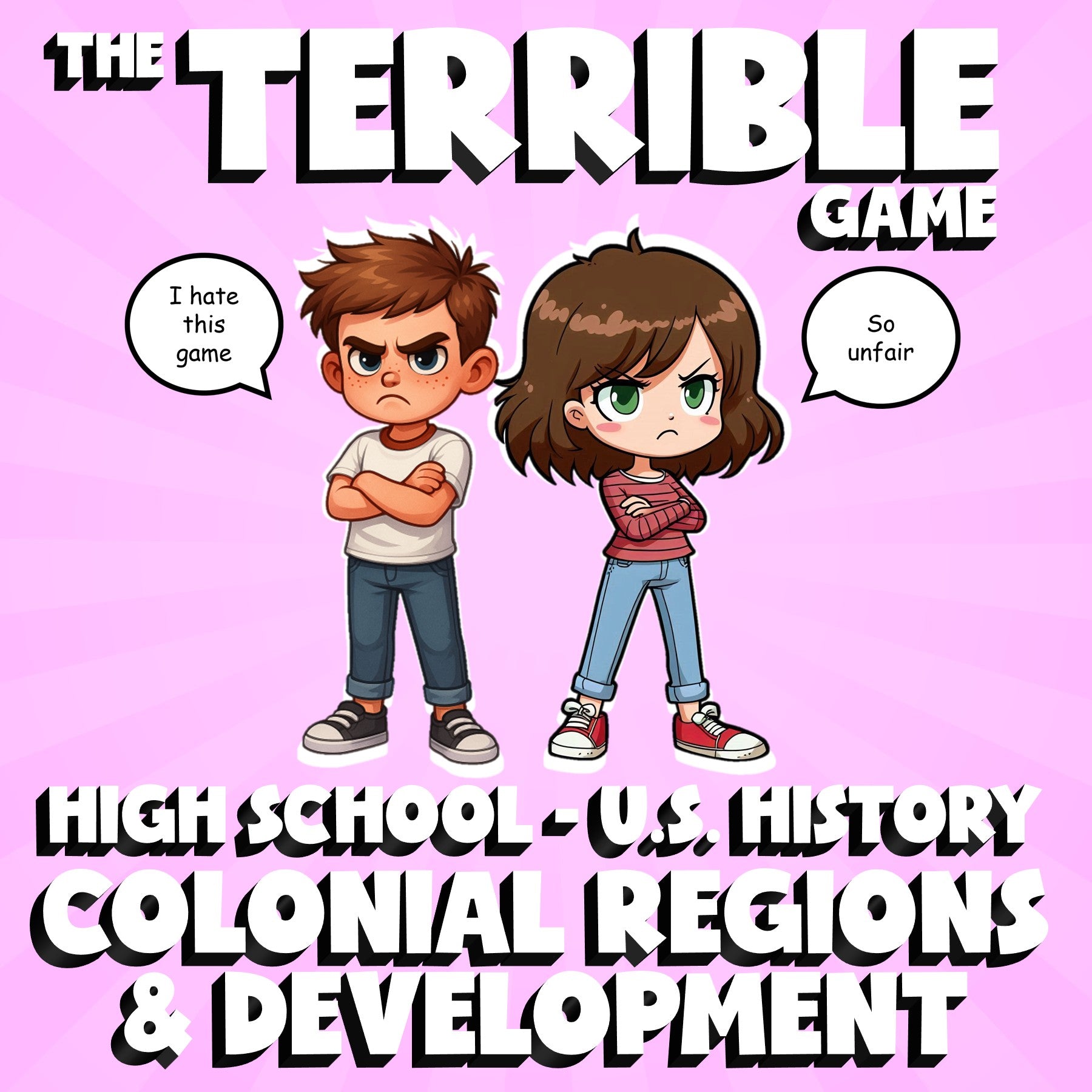 Colonial Regions & Development THE TERRIBLE GAME - No Prep U.S. History Review