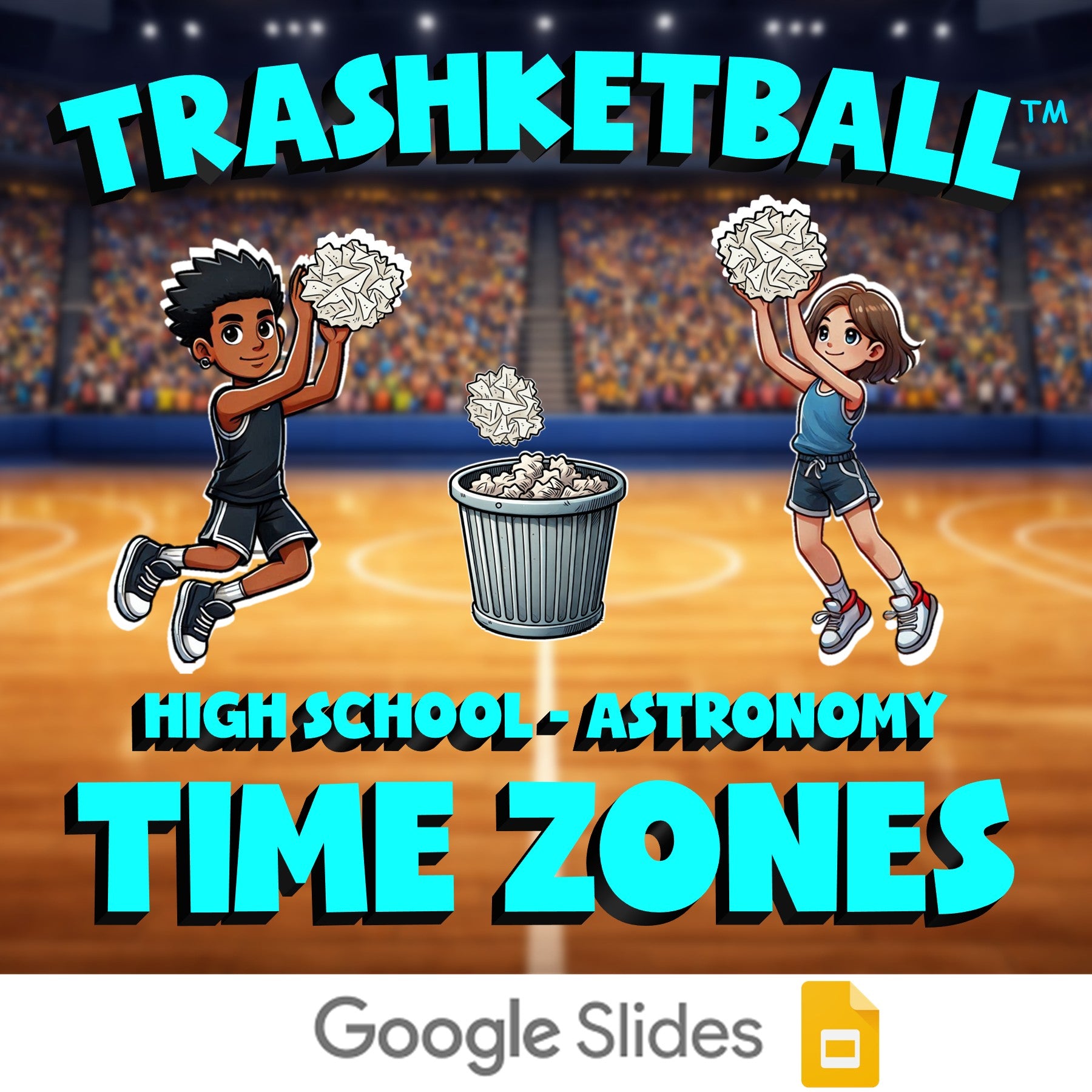 Time Zones TRASHKETBALL Science Game - No Prep Astronomy Review Activity