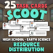Resource Distribution SCOOT TASK CARDS Game - No Prep Earth Science Review