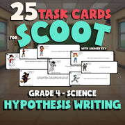 Hypothesis Writing SCOOT TASK CARDS Science Game - No Prep Grade 4 Review