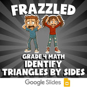 Identify Triangles by Sides FRAZZLED Math Game - No Prep Grade 4 Review Activity