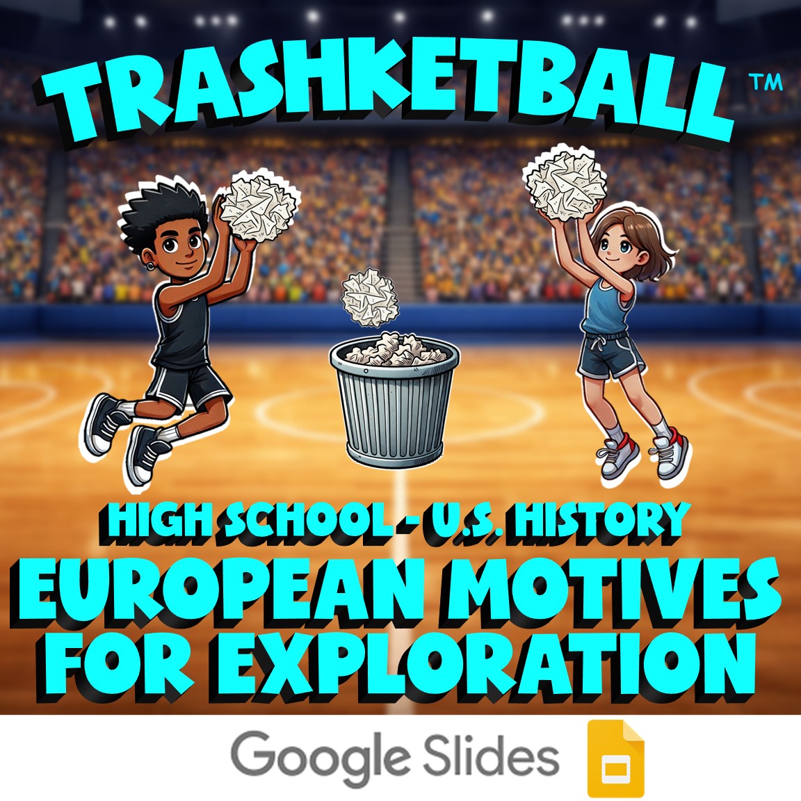 European Motives for Exploration TRASHKETBALL U.S. History Game - No Prep Review