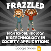 Biotechnology in Society Applications FRAZZLED Science Game - No Prep Biology