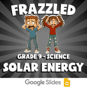 Solar Energy FRAZZLED Science Game - No Prep Grade 9 Review Activity