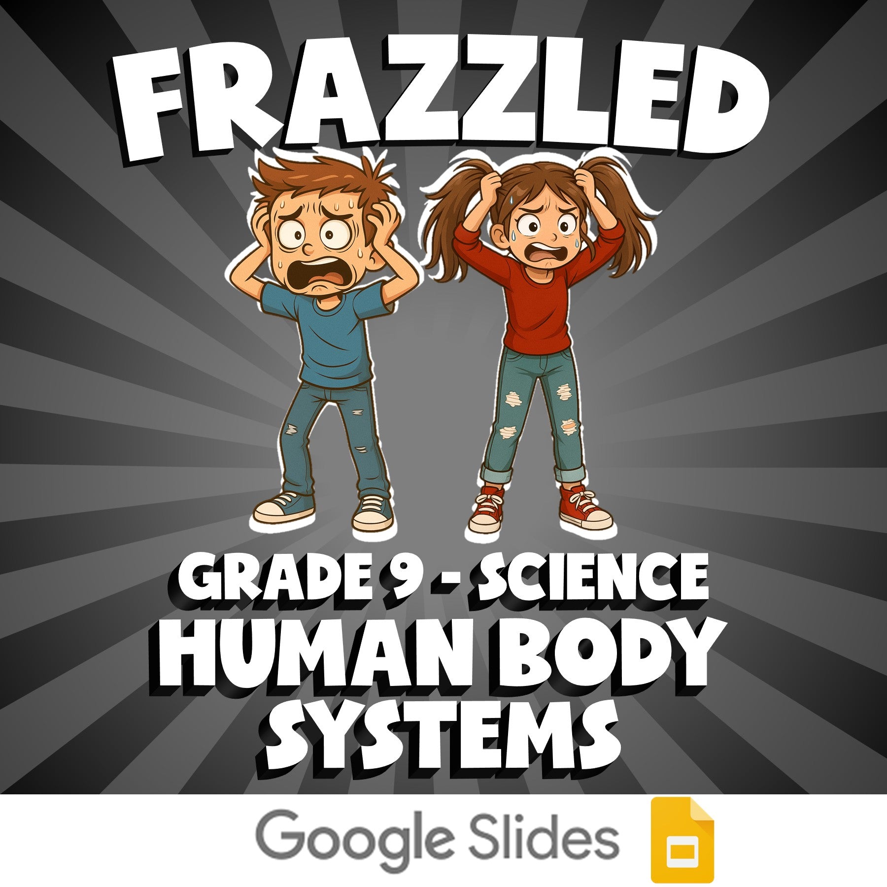 Human Body Systems FRAZZLED Science Game - No Prep Grade 9 Review Activity