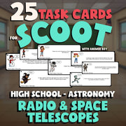 Radio & Space Telescopes SCOOT TASK CARDS Science Game - No Prep Astronomy