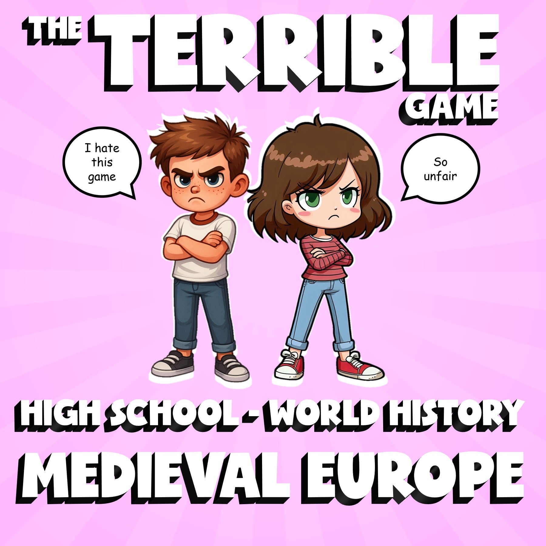 Medieval Europe THE TERRIBLE GAME - No Prep World History Review Activity