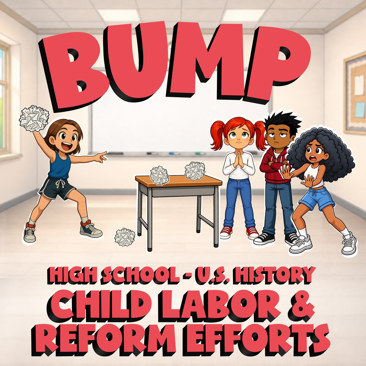 Child Labor & Reform Efforts BUMP U.S. History Game - No Prep Review Activity