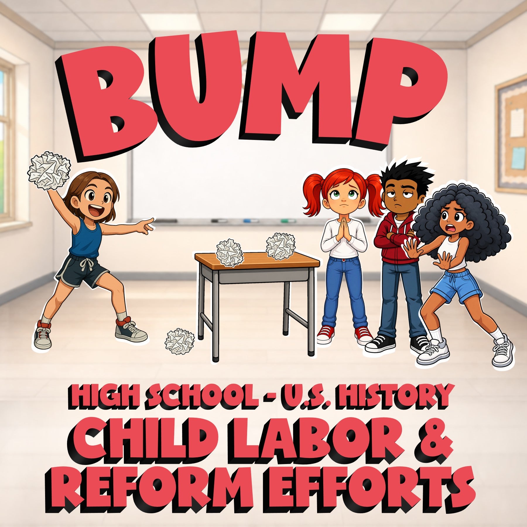 Child Labor & Reform Efforts BUMP U.S. History Game - No Prep Review Activity