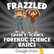 Forensic Science Basics FRAZZLED Science Game - No Prep Grade 9 Review Activity