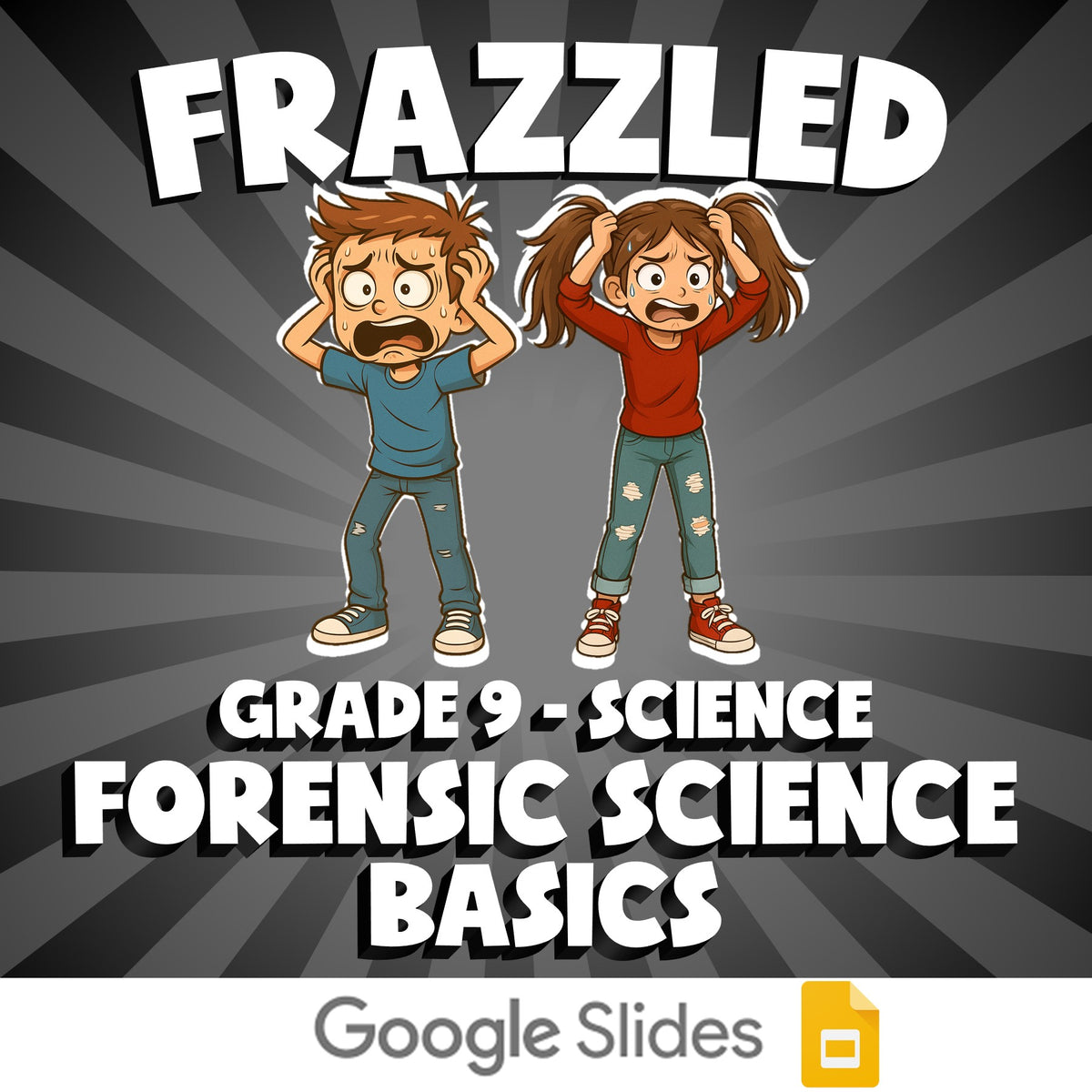 Forensic Science Basics FRAZZLED Science Game - No Prep Grade 9 Review Activity