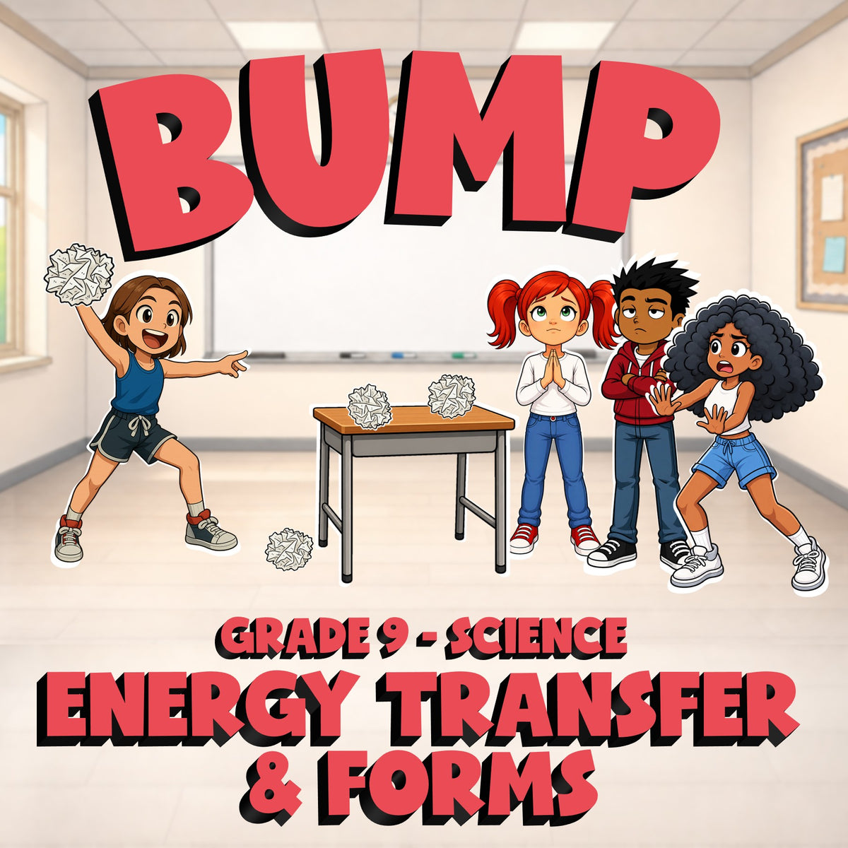 Energy Transfer & Forms BUMP Science Game - No Prep Grade 9 Review Activity