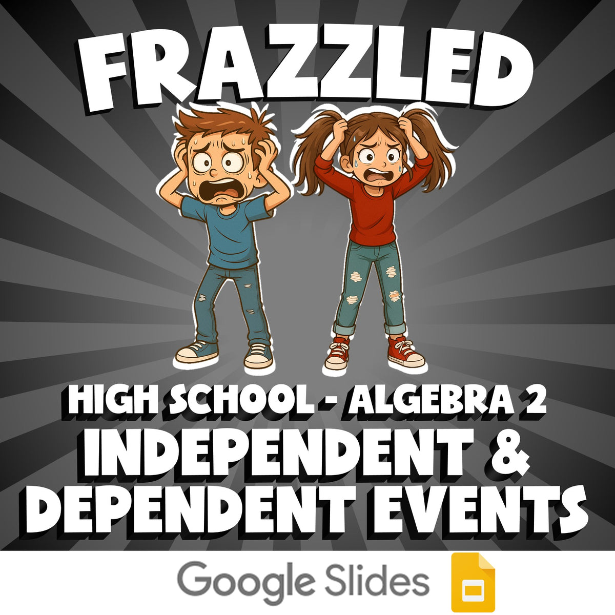 Independent & Dependent Events FRAZZLED Math Game - No Prep Algebra 2 Review