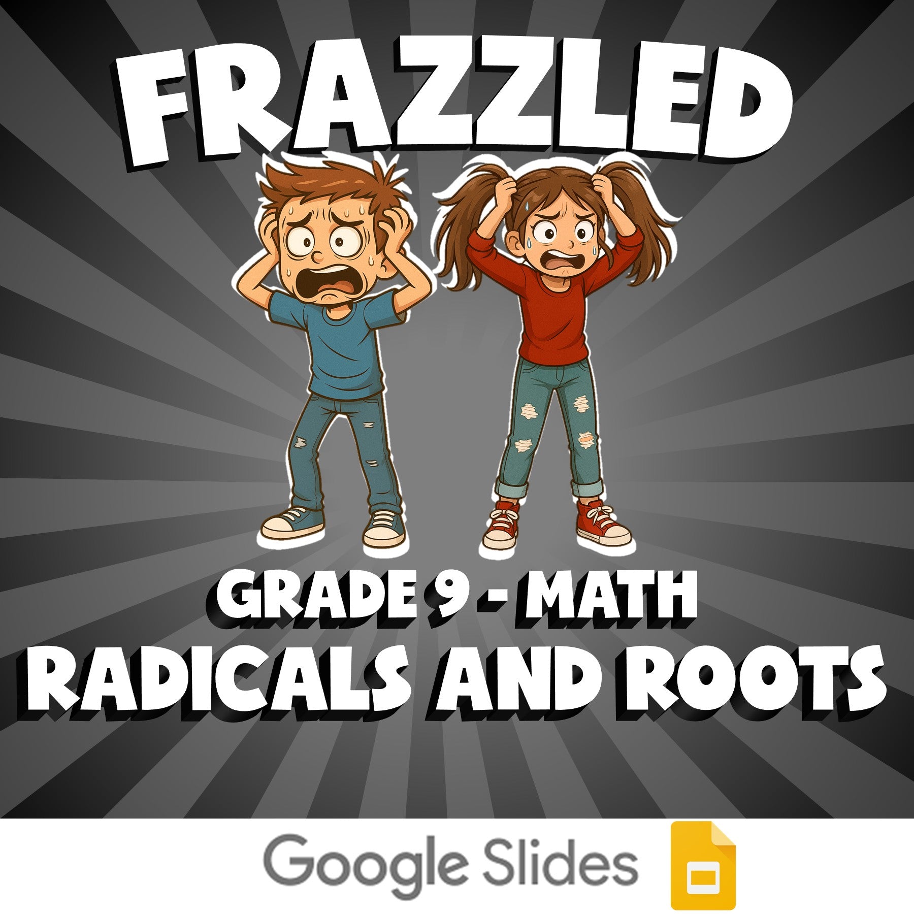 Radicals and Roots FRAZZLED Math Game - No Prep Grade 9 Review Activity