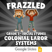 Colonial Labor Systems FRAZZLED Socials Game - No Prep Grade 5 Review Activity