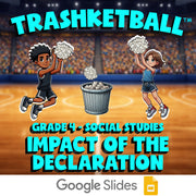 Impact of the Declaration TRASHKETBALL Socials Game - No Prep Grade 4 Review