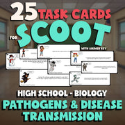 Pathogens & Disease Transmission SCOOT TASK CARDS Science Game - No Prep Biology