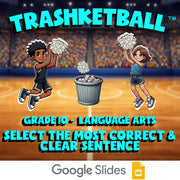 Select the Most Correct & Clear Sentence TRASHKETBALL ELA Game - Grade 10