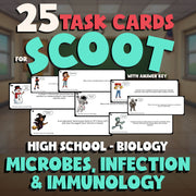 Microbes, Infection & Immunology SCOOT TASK CARDS Science Game - No Prep Biology