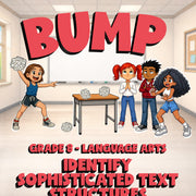 Identify Sophisticated Text Structures BUMP ELA Game - No Prep Grade 8 Review