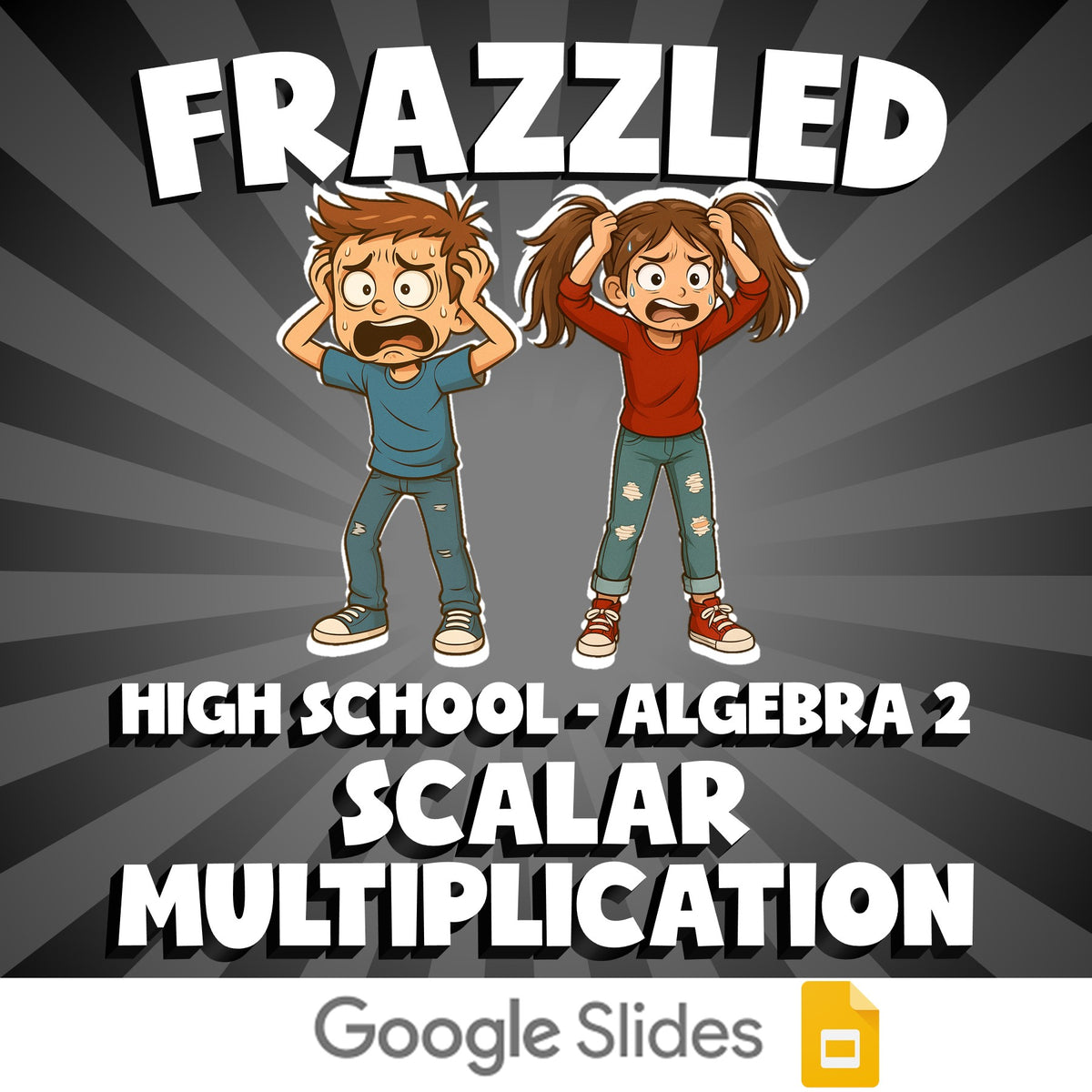 Scalar Multiplication FRAZZLED Math Game - No Prep Algebra 2 Review Activity