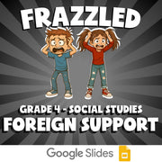 Foreign Support FRAZZLED Socials Game - No Prep Grade 4 Review Activity