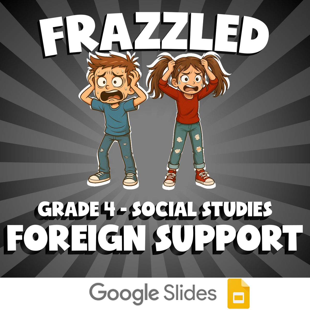Foreign Support FRAZZLED Socials Game - No Prep Grade 4 Review Activity