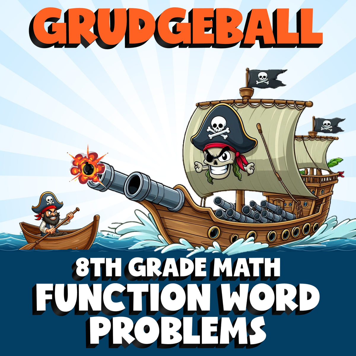 Function Word Problems GRUDGEBALL Math Game - No Prep Grade 8 Review Activity