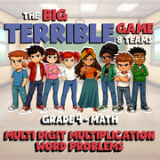 Multi Digit Multiplication Word Problems BIG TERRIBLE GAME - Grade 4 Math Review