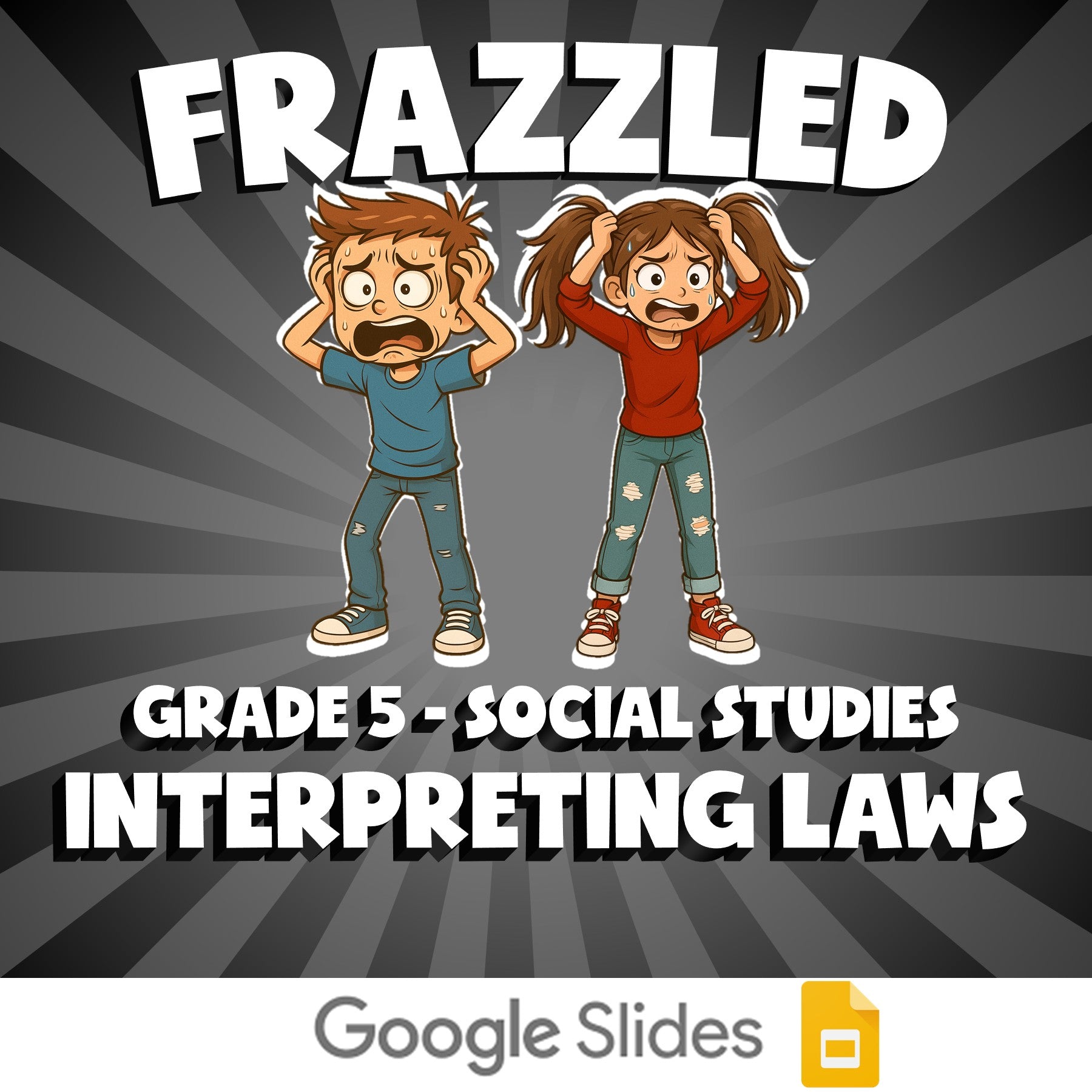 Interpreting Laws FRAZZLED Socials Game - No Prep Grade 5 Review Activity